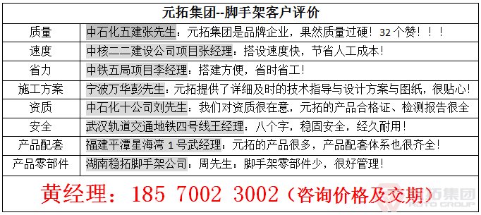 腳手架種類(lèi)大全，2016版本